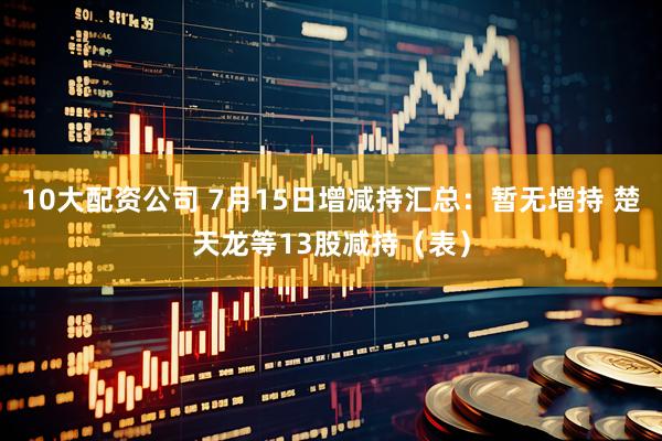 10大配资公司 7月15日增减持汇总：暂无增持 楚天龙等13股减持（表）